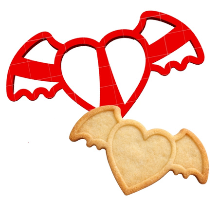Foremka do tworzenia dekoracji SERCE ZE SKRZYDŁAMI WZ.I KicCake