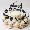 Papierowy topper na tort HAPPY BIRTHDAY DLA WĘDKARZA RYBY