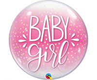 #BFK Balon foliowy 22" QL Bubble Poj. Baby Girl KK