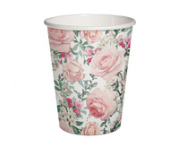 #ZKU Kubeczki papierowe PAW Gorgeous Roses, 250 ml, 10 szt.