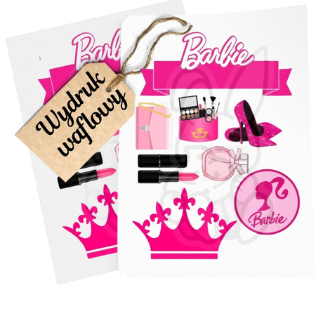 Wydruk jadalny, opłatek na tort BARBIE WZ. II
