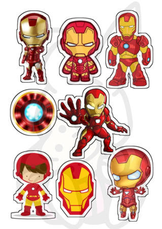Wydruk jadalny opłatek na tort IRON MAN WZ. I