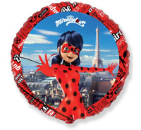 #BFK Balon foliowy 18" FX - Miraculous (okrągły), niepakowany