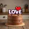 Topper na bento cake 9x12 cm LOVE WALENTYNKI