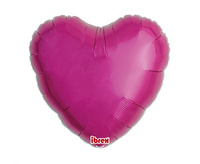 #BFK Balon Ibrex Hel, serce 18", Metallic Magenta, 5 szt.