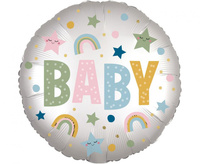 #BFK Balon foliowy 18" CIR- Natural Baby S40, zapakowany