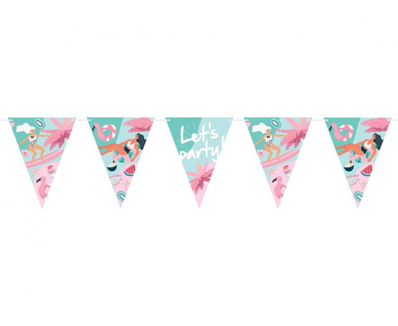 #DEGI Girlanda papierowa Summer - Let''s party (surfing), flagi, 270 cm KK