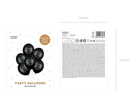 Balon foliowy Cyfra ''6'', 35cm, różowe złoto