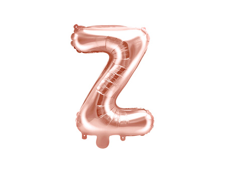 Balon foliowy Litera ''K'', 35cm, różowe złoto