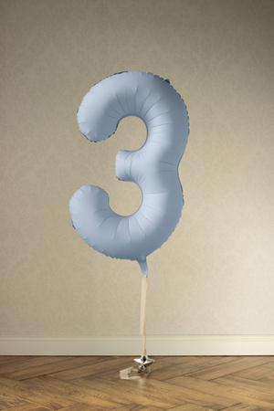 Balon foliowy Cyfra '9', 86cm, złoty