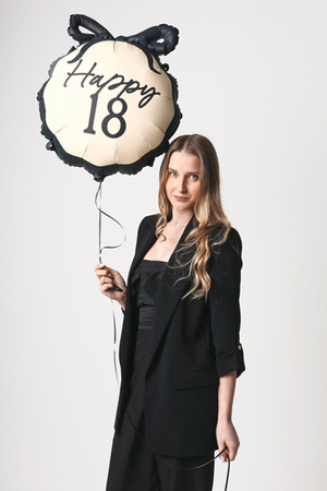Balon foliowy Cyfra '3', 86cm, mglisty niebieski