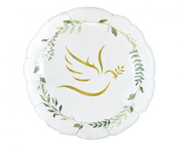 #BFK Balon foliowy Gołąbek z listkami, okrągły 18 cali AA