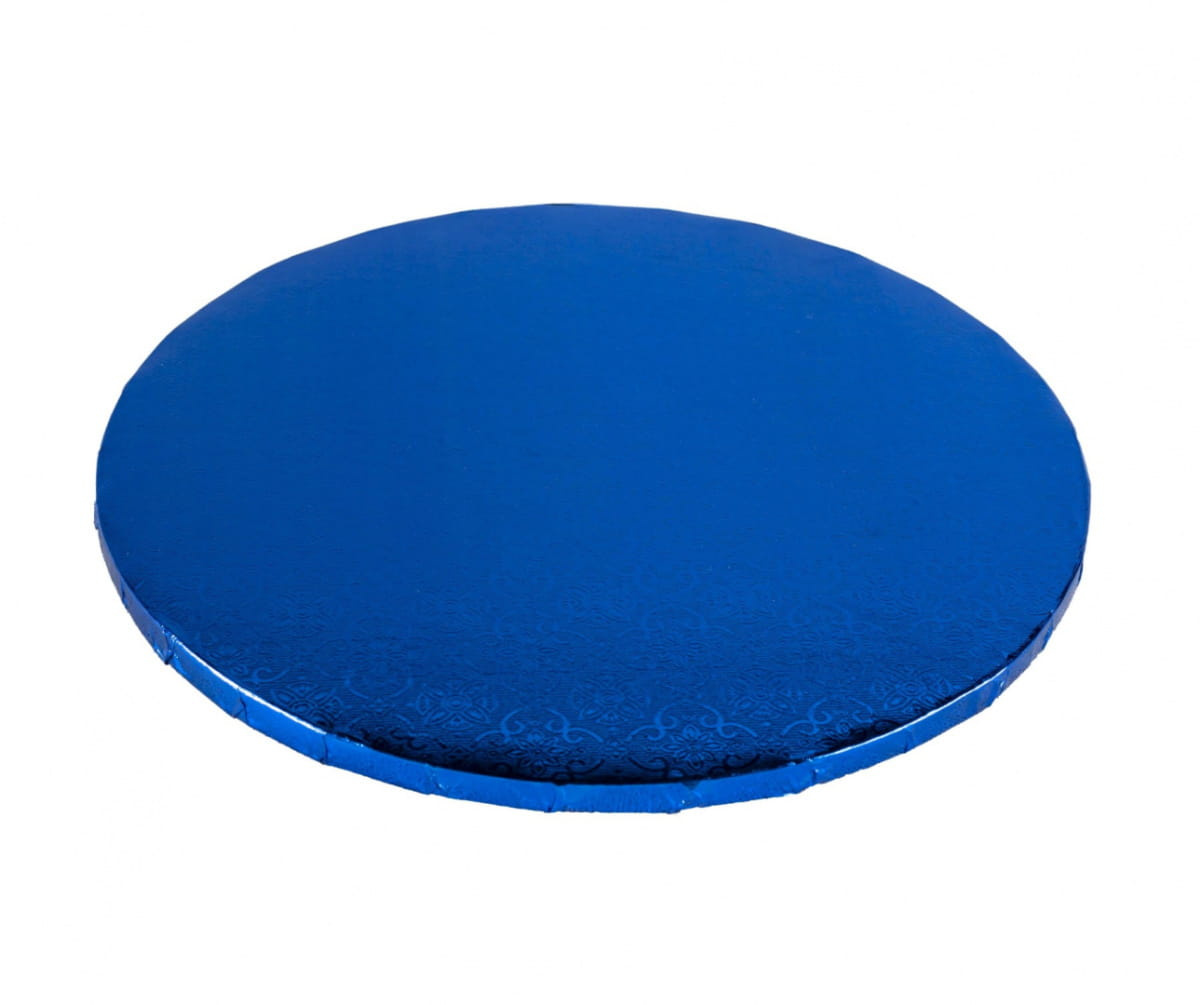 Granatowy podkład pod tort o średnicy 30 cm z tektury powlekanej folią