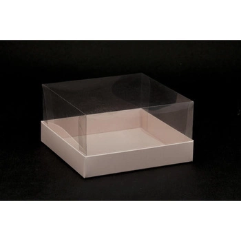 Pudełko na BENTO CAKE 15x15x8 cm RÓŻOWE