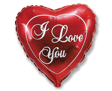 #BFK Balon foliowy 18" FX - I Love You - red, niepakowany