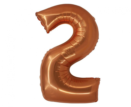 #BFC43 Balon foliowy Smart, Cyfra 2, miedziana, 76 cm KK