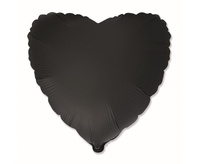 #BFK Balon foliowy 18" FX - Serce (satynowy czarny), niepakowany KK