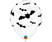#BL Balon QL 11 cali z nadr. Nietoperze, przezroczysty /6 szt. KK