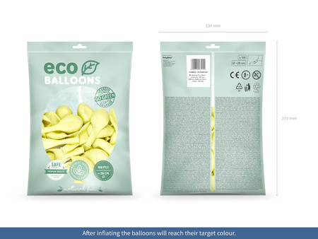 Balony Eco 26cm metalizowane, fuksja (1 op. / 100 szt.)