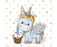 #ZSE Serwetki pap. Sweet Unicorn with Pastel Dots, 33x33 cm, 20 pcs