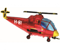 #BFK Balon foliowy 24" FX - "Helikopter" (czerwony), pakowany KK