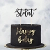 Topper na tort Sto Lat CZARNY BROKAT Part Pal