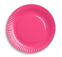 #ZTA Talerzyki pap. jednokolorowe Magenta U, 18 cm, 6 szt.