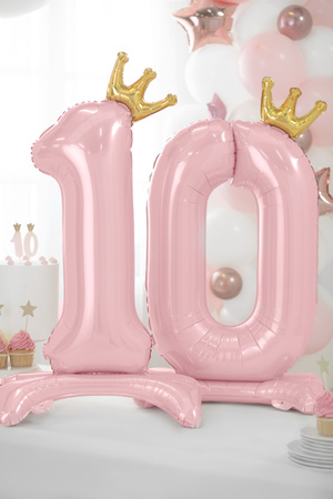 Balony Eco 33 cm, Cyfra ''9'', jasny złoty (1 op. / 6 szt.)