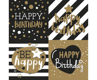 #ZSE Serwetki papierowe Golden Happy Birthday, 33 x 33 cm, 20 szt.
