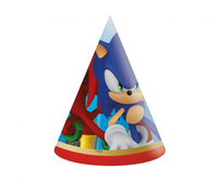 #STAI Czapeczki papierowe Sonic, 6 szt.