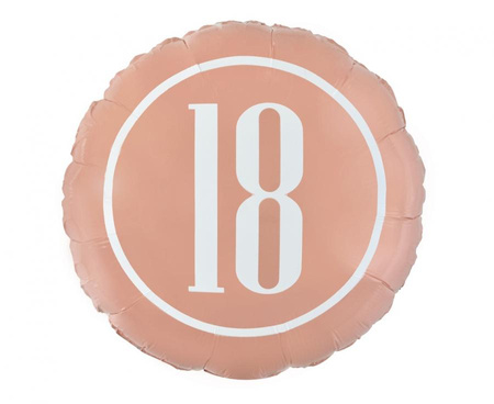 #BFK Balon foliowy "18" (różowo-złoty), 18" KK