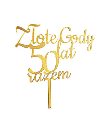 Topper na 50 rocznicę ślubu ZŁOTE GODY