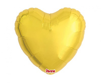 #BFK Balon Ibrex Hel, serce 18", Metallic Gold, 5 szt.