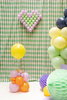 Balon foliowy Kwiatek, 104x104 cm, jasny beż