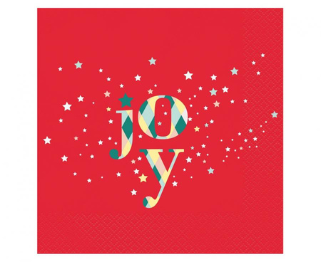 #ZSE_GD Serwetki Joy, czerwone, certyfikat FSC, 33x33 cm/ 20 szt.