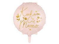 Balon foliowy ''Kocham Cię Mamo'', 45 cm, różowy