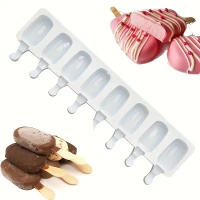 Forma silikonowa do lodów na patyku cakesicles KLASYCZNE 8 gniazd 41x13 cm