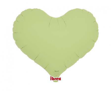 #BFK Balon Ibrex Hel, serce Jelly 14", Pastel Green, 5 szt.
