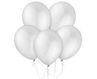 #BL Balony Decomex 11", metallic White, 100 szt.