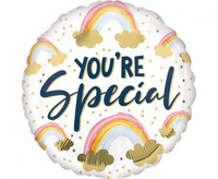 #BFK Balon foliowy 18" CIR "You're Special" malowane tęcze, zapakowany