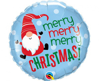 #BFK Balon foliowy 18" QL RND "Merry Christmas" (Skrzat) KK