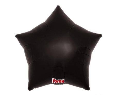 #BFK Balon Ibrex Hel, gwiazda 15", Metallic Black, 5 szt.