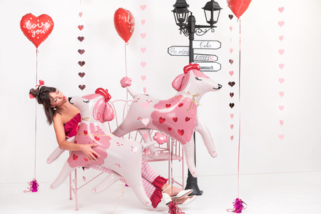 Balon foliowy Kieliszek, 126x93 cm, mix