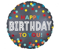 #BFK Balon foliowy 18" SHP -  Confetti burst bday