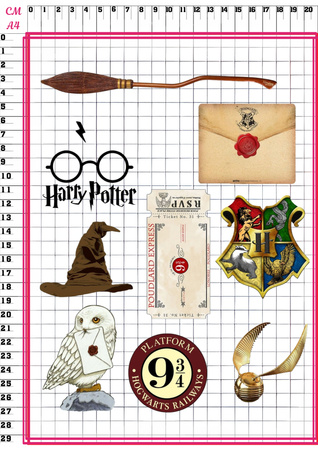 Wydruk jadalny opłatek na tort HARRY POTTER A4 WZ. II