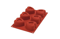 Forma silikonowa SF124 PASSION serca 69,5x72 mm H 39,5 mm Silikomart
