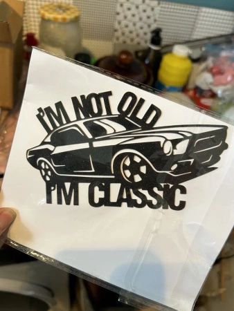 Topper na tort HAPPY BIRTHDAY AUTO I'M NOT OLD, I'M CLASSIC