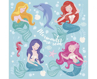 #ZSE Serwetki pap. Pastel Mermaids, 33x33 cm, 20 szt.