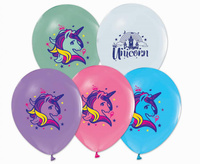 #BL Balony Helium Formula, Jednorożce, pastel, 12 cali/ 5 szt.