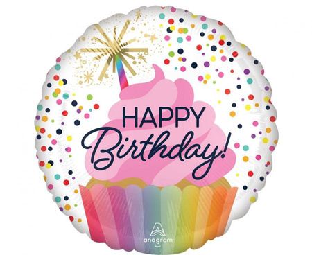 #BFK Balon foliowy 18" SHP -  Confetti sprinkle Birthday